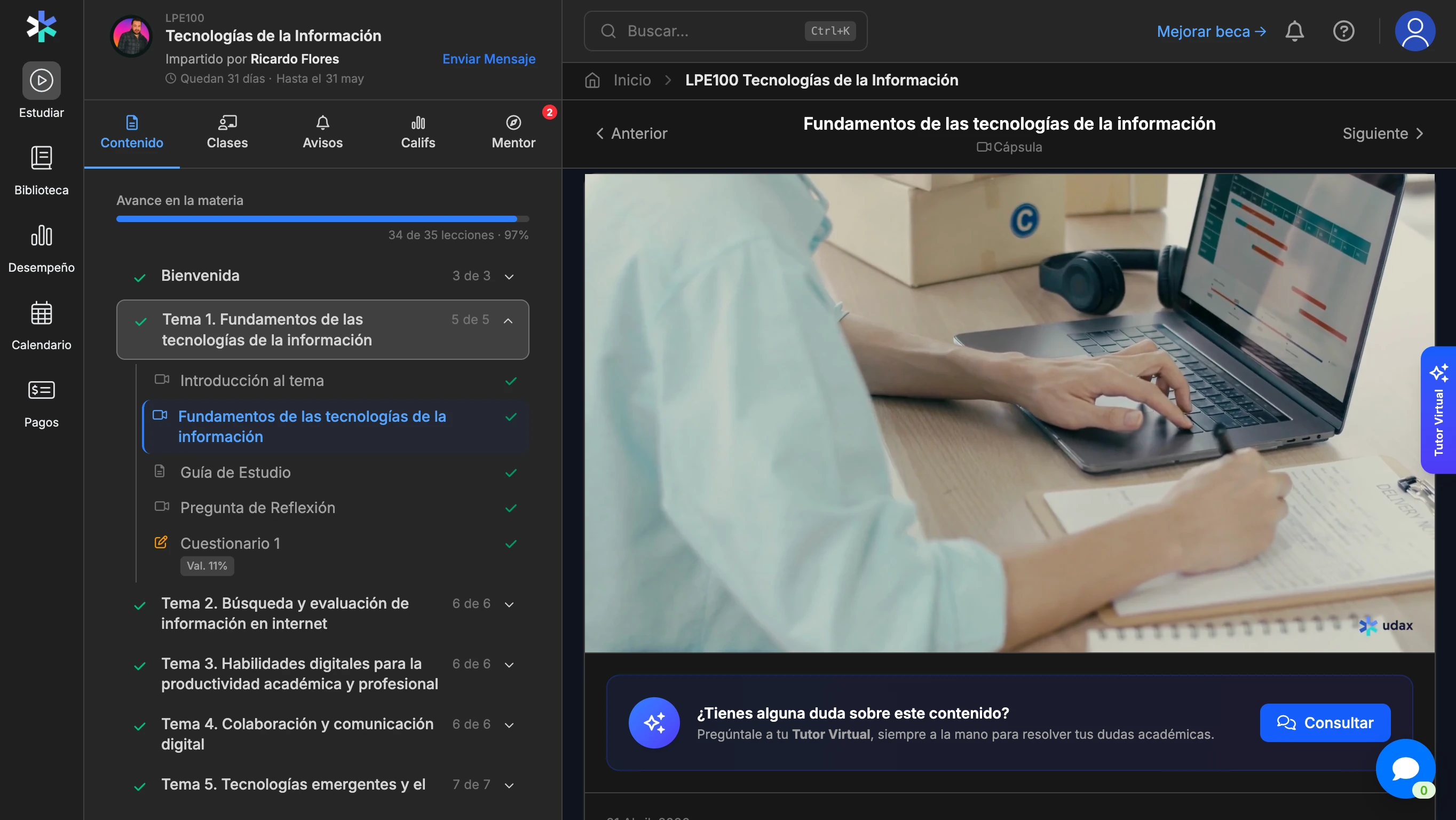 Aula Virtual UDAX Universidad