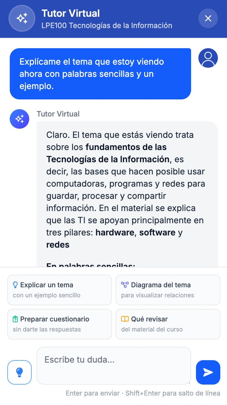 Tutor Virtual UDAX Universidad